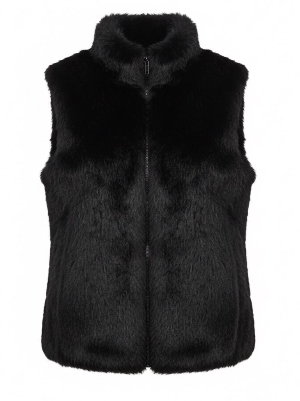 Harold's Black Fur Sleeveless Vest